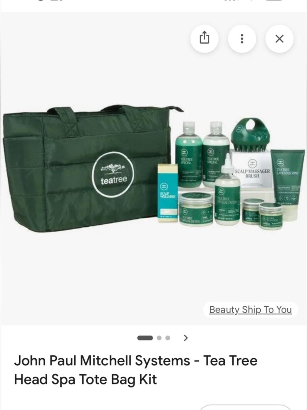 Tea Tree Head Spa Tote Kit - Forest Green